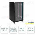 RS2266 19" 22U 600x600 Floorstanding IP20 Rack Cabinet for CCTV, LAN, and Security Systems - Pulsar