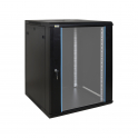 RW1566 19" 15U 600x600 Wall-Mounted Rack Cabinet, Assembled, 70 kg, Glass Door, IP20 - Pulsar