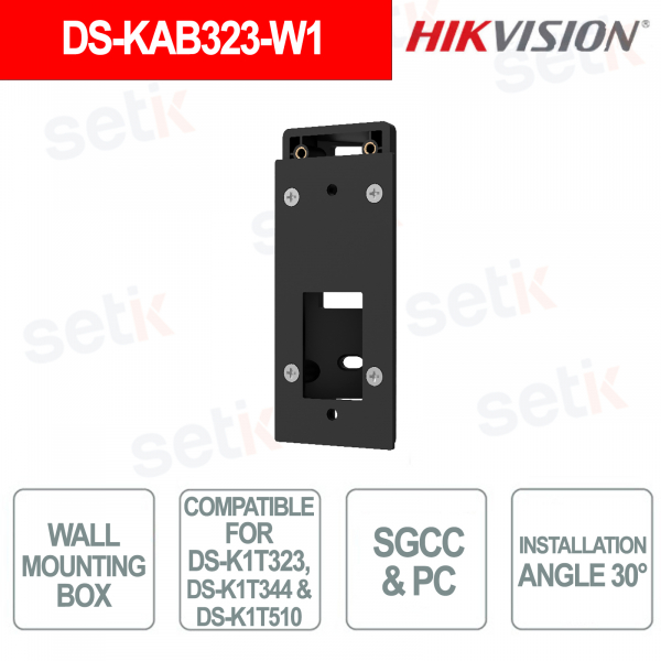DS-KAB323-W1 30° Wall Bracket for DS-K1T323, DS-K1T344 and DS-K1T510 - Hikvision