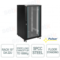 ZRS2266 Armadio RACK 19" 22U 600x600 da Pavimento 1000 kg IP20 per TVCC e LAN - Pulsar