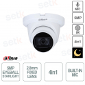 HAC-HDW2501TLMQ-A-S2 - Dahua - Cámara de globo ocular Starlight HDCVI - 4 en 1 - Lente de 3.6 mm - 5MP - Smart IR 30m