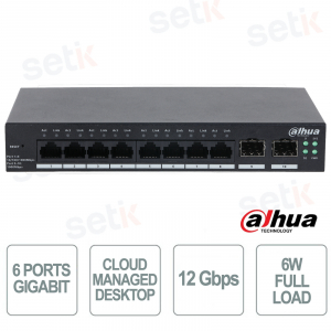 Dahua CS4210-8GT 10-Port Gigabit Cloud Managed Switch for Business Networks