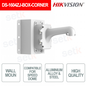 DS-1604ZJ-BOX-Corner Corner Bracket with Junction Box for Speed Dome, Load 10 kg - Hikvision