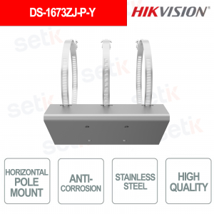 DS-1673ZJ-PY Stainless Steel Anti-Corrosion Pole Mount Bracket - Hikvision