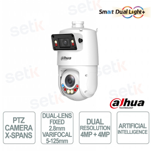 SDT4E425-4F-GB-A-PV1-S2 PTZ 4+4MP Dual Lens 2.8mm and 5-125mm Zoom 25x AI IP66 - Dahua
