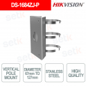 DS-1684ZJ-P Staffa Verticale da Palo in Acciaio Inox Regolabile 67-127 mm per Videosorveglianza - Hikvision