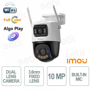 Imou Cruiser Dual 2 10MP Wi-Fi 6 Camera Double Lens 3.6mm 5MP+5MP Pan & Tilt AI and Night Vision