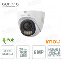 PU8E 6MP Turret PoE Camera 2.8mm AI Full Color IP67 Night Vision - Imou