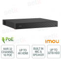 NVR N236-16P 36 canaux 16 PoE H.265 4K 8MP Double disque dur ONVIF - Imou
