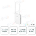 TP-Link Omada EAP603 - Point d'accès extérieur Wi-Fi 6 AX1800 double bande PoE+ Mesh IP66