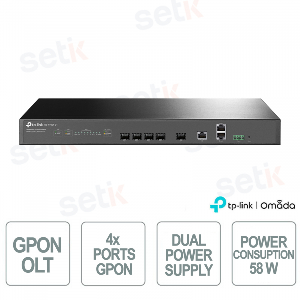TP-Link DeltaStream DS-P7001-4 OLT GPON 4 Ports 10G Split 1:128 20 km for Fiber Networks