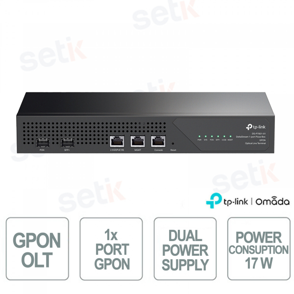 TP-Link DeltaStream DS-P7001-1 OLT GPON 1 Port 10G Split 1:128 60 km for Fiber Networks