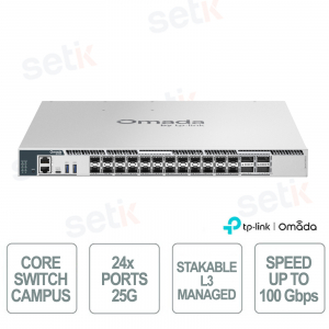 Omada S7500-24Y4C Switch L3 24 SFP28 25G e 4 QSFP28 100G per Reti Enterprise