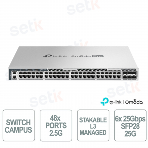 Omada S6500-48M6Y Switch L3 48 Ports 2.5G and 6 SFP28 25G