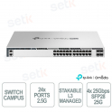 TP-Link Omada S6500-24M4Y Switch Layer 3 Managed 24 Ports 2.5G, 4 SFP28 25G, Stacking and Management Omada Pro SDN