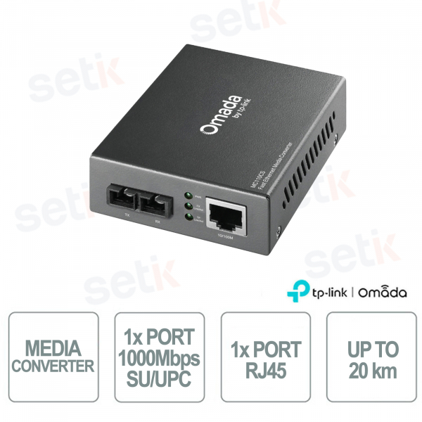 TP-Link Omada MC110CS Media Converter 10/100 Mbps Single-Mode Fiber 20 km