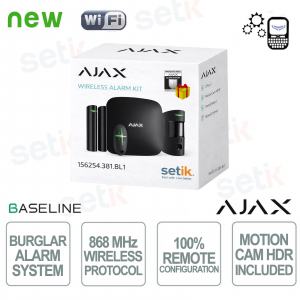 Ajax Starter Kit Cam HDR Wireless senza fili GPRS / Ethernet 2SIM 2G HDR Black Version