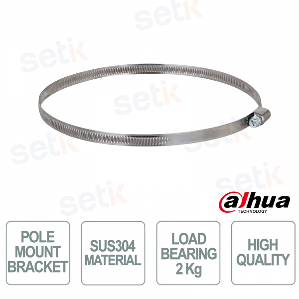 SUS304 Stainless Steel Pole Mount for Cameras, Diameter 50-160mm, Load 2kg - Dahua