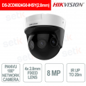 DS-2CD6924G0-IHSY PanoVu 8MP 180° 2.8mm Lens IR 20m PoE IP67 IK10 IP Camera - Hikvision