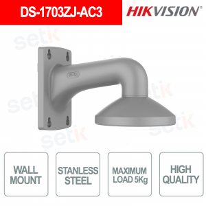 DS-1703ZJ-AC3 316L Stainless Steel Wall Mount for Indoor and Outdoor Use 5kg - Hikvision