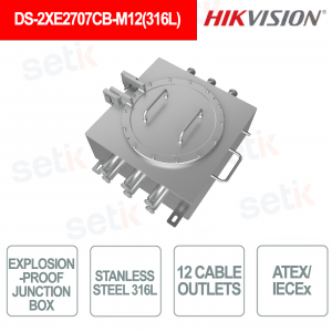 DS-2XE2707CB-M12(316L) Explosion-Proof 316L Stainless Steel IP68 Enclosure with Integrated Power Supply - Hikvision