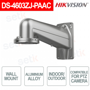 DS-4603ZJ-PAAC Aluminum Wall Mount Bracket for Indoor/Outdoor PTZ Cameras - Hikvision