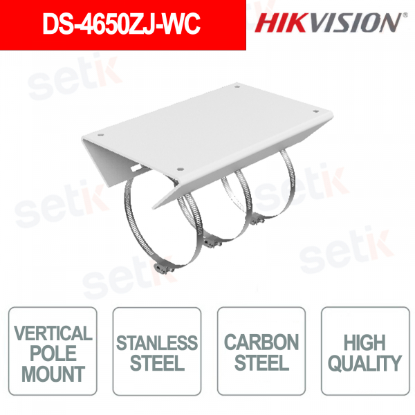 DS-4650ZJ-WC Pole Mount Bracket with Junction Box - Hikvision