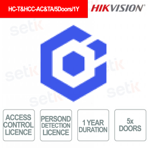 HC-T&HCC-AC&TA 5-Port 1-Year Access and Attendance License - Hikvision