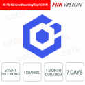 HC-T&HCC Event Recording 7 Days 1CH 1 Month – Cloud Video - Hikvision