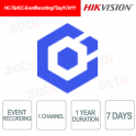 HC-T&HCC Event Recording 7 Giorni 1CH 1 Anno – Cloud Video - Hikvision