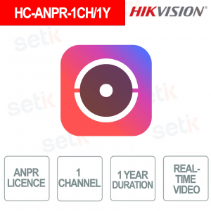 HC-ANPR-1CH/1Y – Système de reconnaissance de plaques d'immatriculation ANPR 1 canal, 1 an - Hikvision