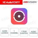 HC-Audio/1CH/1Y – 1-Channel 1-Year Audio License for Hik-Connect Team Mode - Hikvision