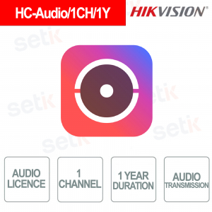 HC-Audio/1CH/1Y – Licence audio 1 canal 1 an pour le mode équipe Hik-Connect - Hikvision