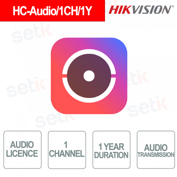 HC-Audio/1CH/1Y – Licence audio 1 canal 1 an pour le mode équipe Hik-Connect - Hikvision
