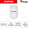 KX10DP-WE Wireless Dual Technology PIR and Microwave Motion Detector 10m Pet Immunity 25kg - Pyronix