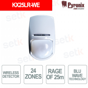Détecteur de mouvement PIR sans fil KX25LR-WE, longue portée 25 m, détecteur d'intrusion à ondes bleues - Pyronix