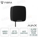 Sirène intérieure filaire Superior HomeSiren Fibra - Fibre noire - AJAX