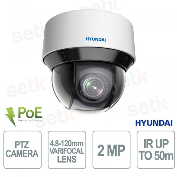 Caméra dôme IP PTZ HYU-945-RE 2MP Full HD Zoom 25x IR Portée 50 m PoE+ IP66 - Hyundai