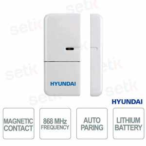 HYU-67 Contatto Magnetico Wireless 868 MHz Bidirezionale per Antifurto Smart4Home con Anti-Sabotaggio - Hyundai