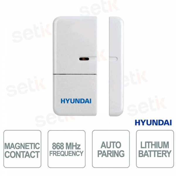 HYU-67 868 MHz Wireless Two-Way Magnetic Contact for Smart4Home Burglar Alarm with Anti-Sabotage - Hyundai