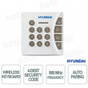HYU-71 Tastiera Wireless 868 MHz Smart4Home con Codice 4 Cifre, Anti-Sabotaggio e Portata 250 Metri - Hyundai