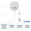 Détecteur d'inondation sans fil HYU-73 868 MHz Smart4Home IP44 avec sonde de 3 mètres et alarme sonore - Hyundai