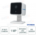 Telecamera IP WiFi HYU-74 1MP HD 720p con Sensore PIR, Visione Notturna IR, Audio Bidirezionale e ONVIF - Hyundai