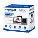Hyundai HYU-1049 2-Wire WiFi Video Intercom Kit with 7" Touch Screen, 2MP Full HD Camera, Two-Way Audio, and IP65 Rating