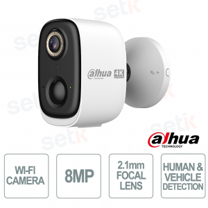 APOLLO BF8H 4K Battery-Powered WiFi Camera with 2.1mm Lens, AI Human/Vehicle Detection, and IP66 - Dahua