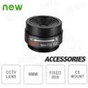 Lente de 8 mm 3Mpx. F1.6. 1 / 2.5" CS. HFOV 41 °