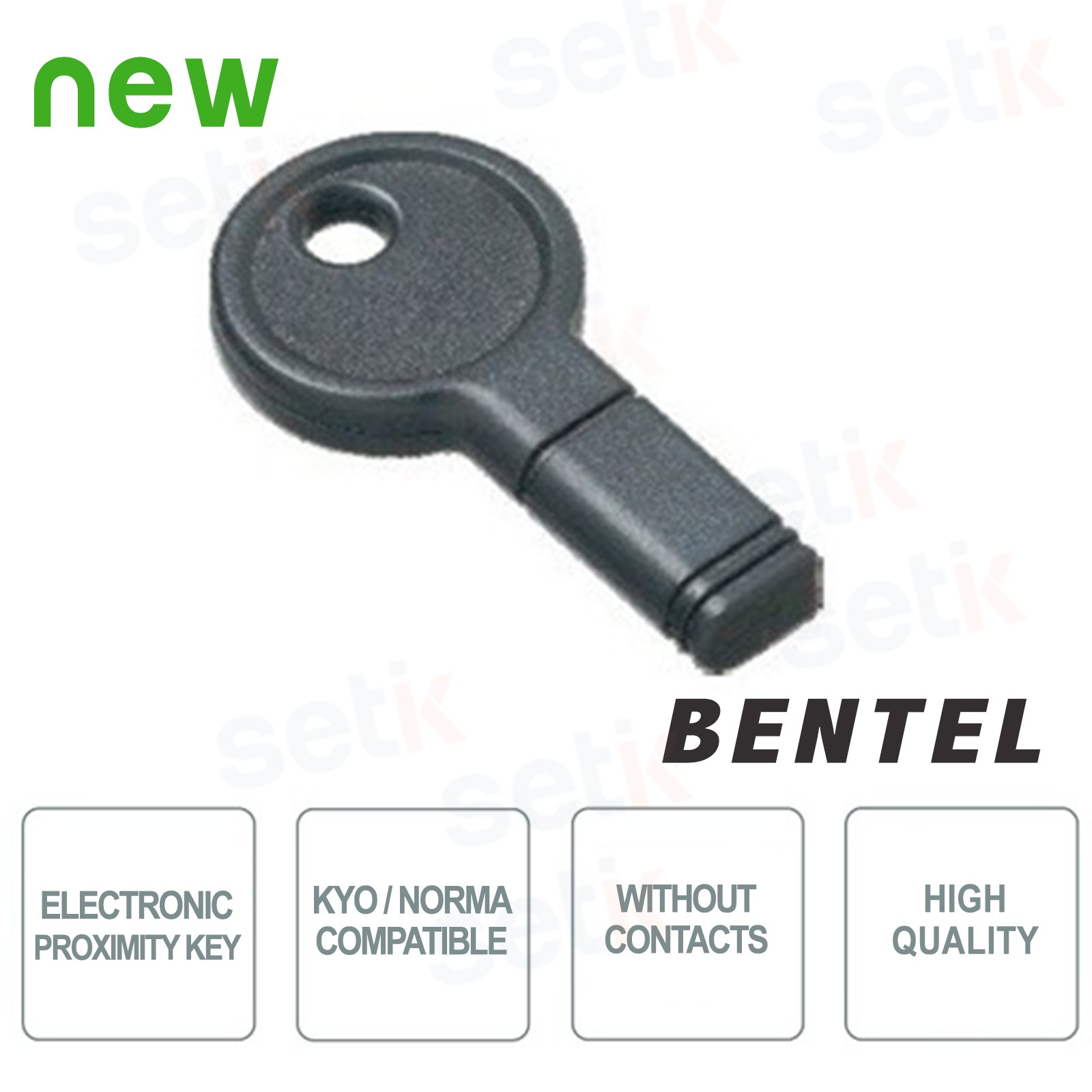 Setik SAT2 - Contactless electronic proximity key. Bentel - Setik.biz