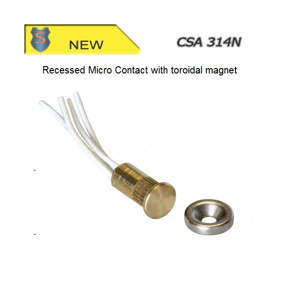 Built-in microcontact with toroidal magnet