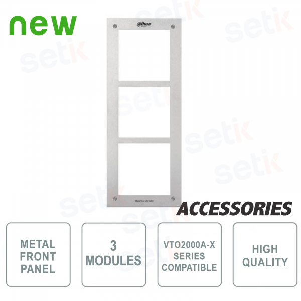 Cadre 3 Modules pour Station extérieure modulaire et accessoires - VTO2000A-C/B/R/K - Dahua