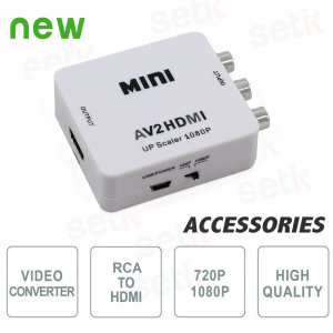 Convertisseur Signal Vidéo de RCA à HDMI - Setik